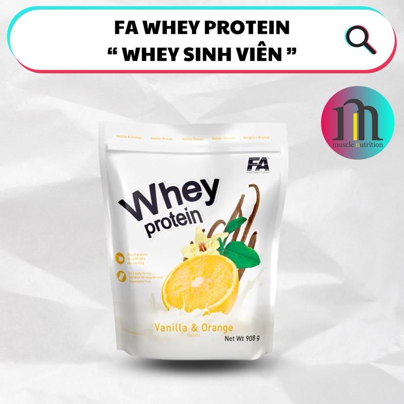 Bột Đạm  FA WHEY PROTEIN - Dòng Whey Concentrate - Bịch 908G - Made In EU