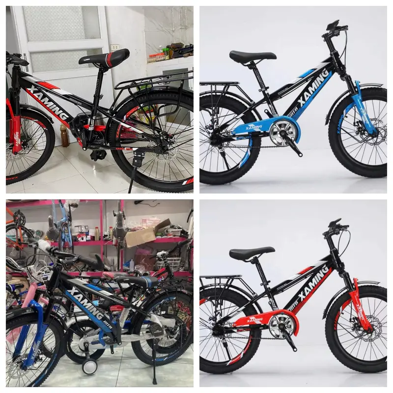 Xe đạp thể thao giá rẻ các cỡ từ trẻ em đến người lớn có giảm sóc trước, phanh đĩa trước sau tặng kèm gácbaga sau 0
