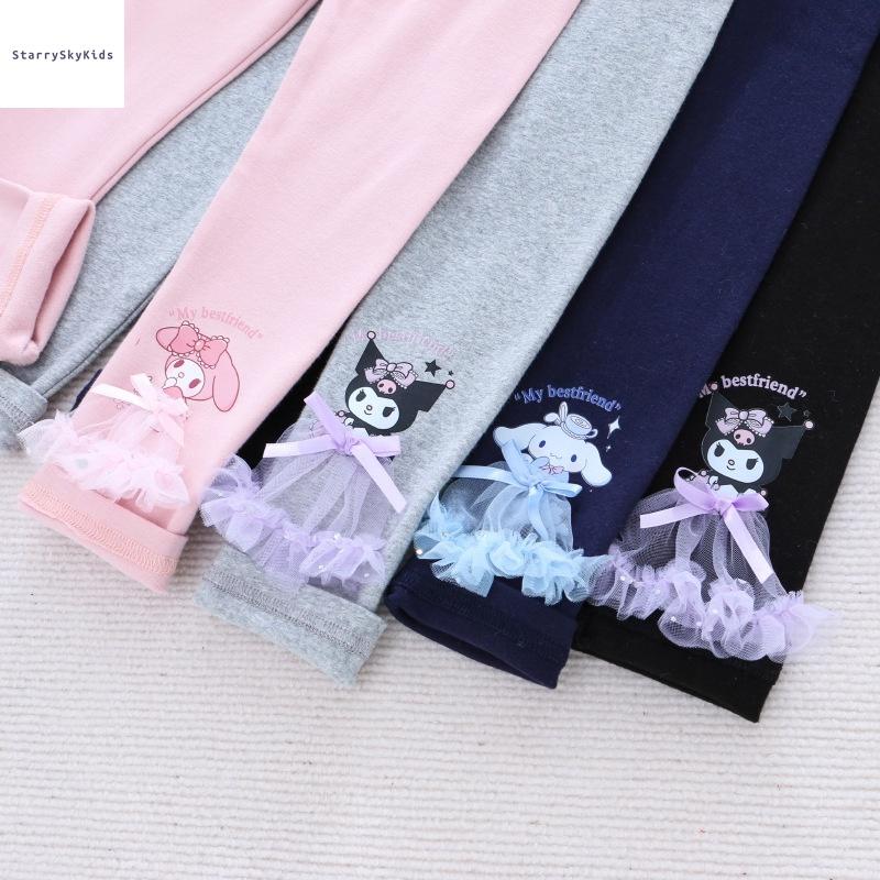 Product Introduction of Kuromi Cartoon Casual Spring Autumn Outerwear Leggings for Medium-Large Girls 17