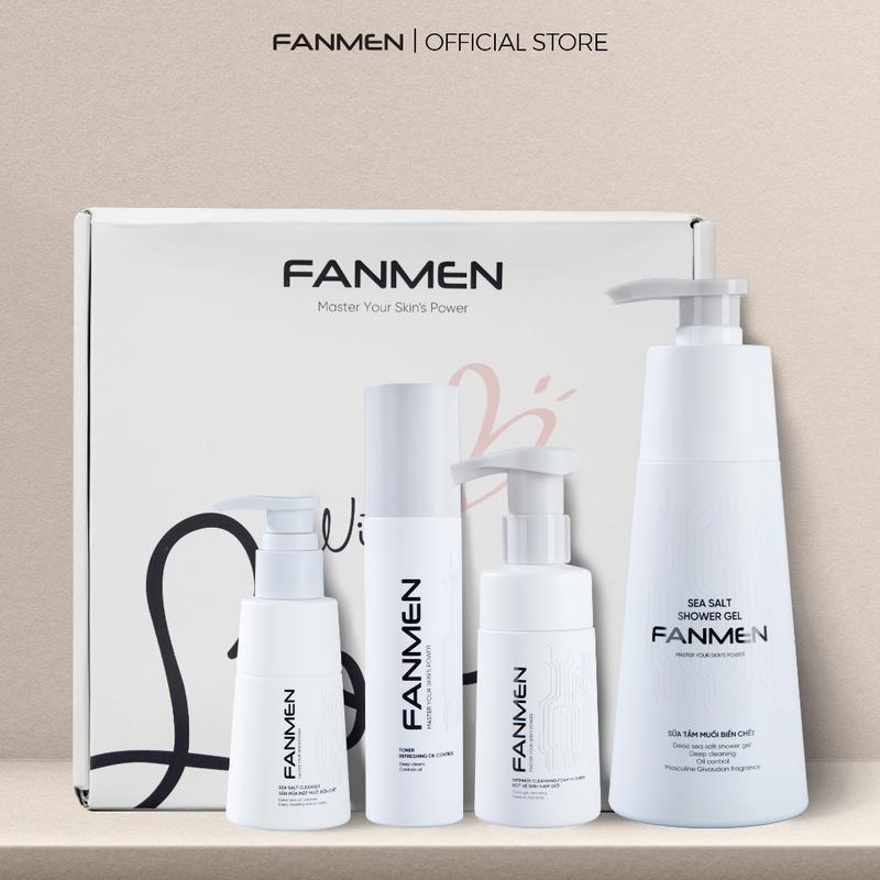 Trọn Bộ Sản Chăm Sóc Da Và Vệ Sinh Nam SữRửMặt SữTắm Toner Và Bọt Vệ Sinh Fanmen Cosmetic Massage Skincare Tẩy Trang Skincare Tẩy Trang