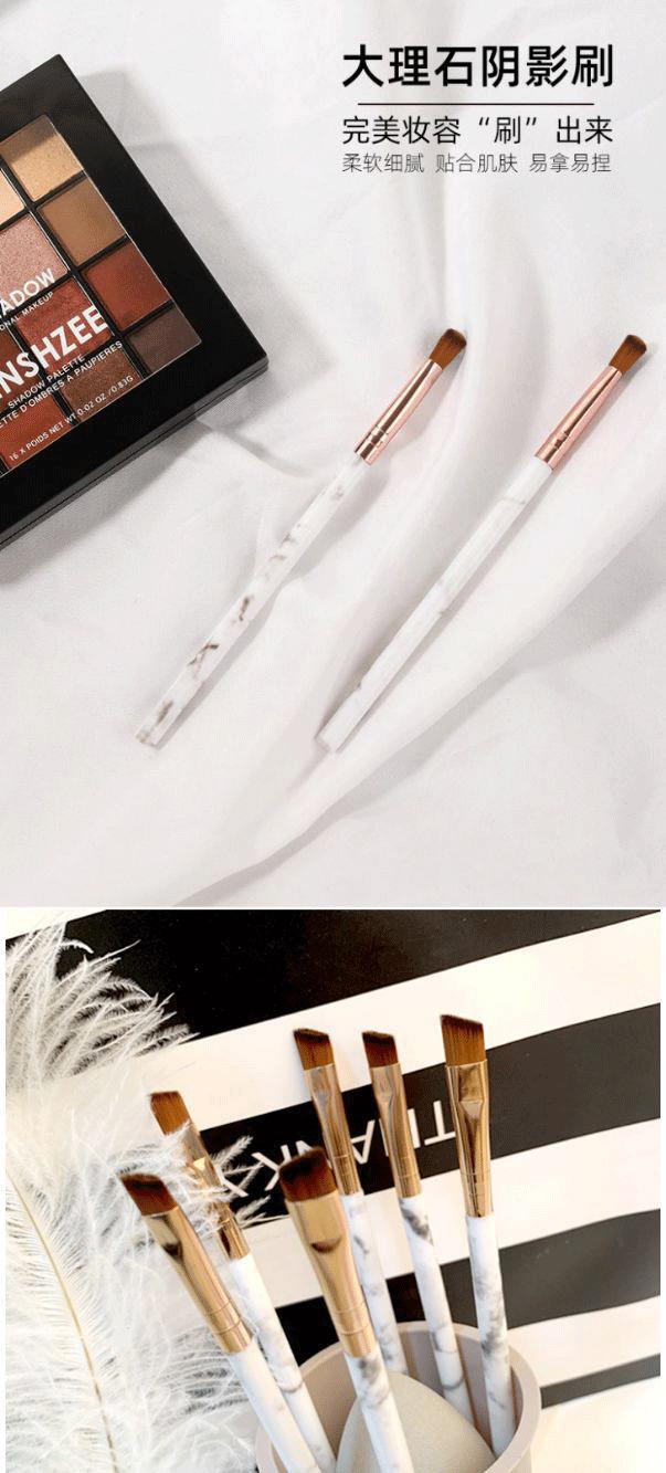 Product Introduction of Marble Angled Shadow Brush In Stock Eyeshadow Brush Nose Shadow Brush Eye Makeup Brush Tool Single Independent Packaging 1