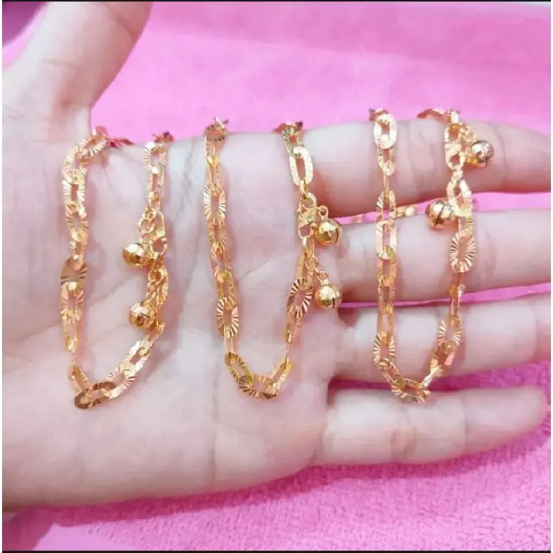 GELANG TANGAN TITANIUM ANTI KARAT MOTIF NORI IMPORT BERLAPIS EMAS GOLD TIDAK MUDAH LUNTUR COD 1
