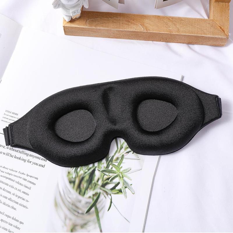 Blockout Light 3D Contoured Blindfold, 1 Count Adjustable Reusable Sleep Eye Mask For Men And Women 3