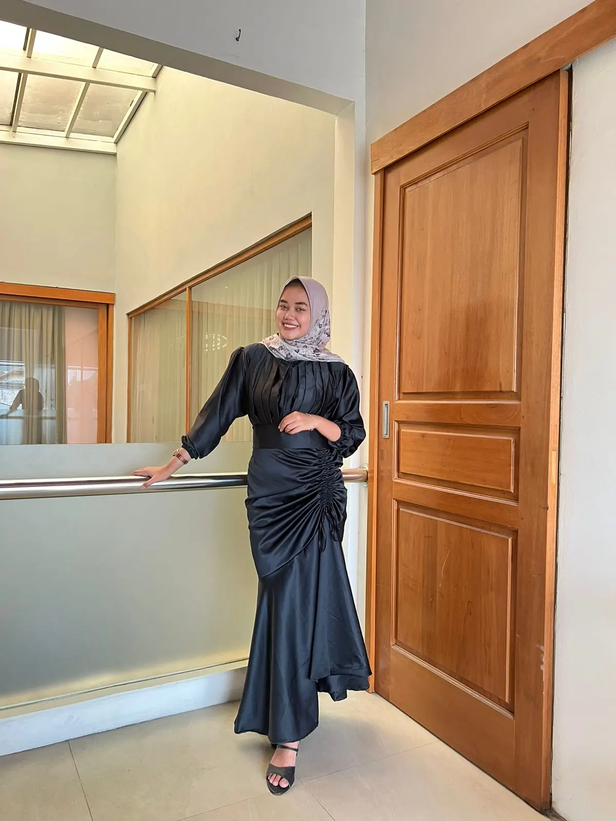 Vanya Dress Gamis Pesta Kondangan Mewah Baju Wanita Lamaran Bridesmaid Wisuda Bahan Satin Armani Silk M-L XL-XXL BIG SIZE