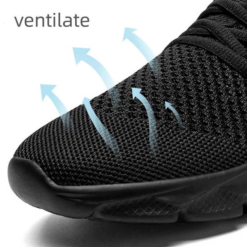 Shoes For Men Gym Tennis Athletic Mesh Fashion Sneakers Lightweight Sports Workout Running Casual Shoes Comfortable Footwear Trainers Black, Shoes For Men Valentines Closed Training Boy Runner 7