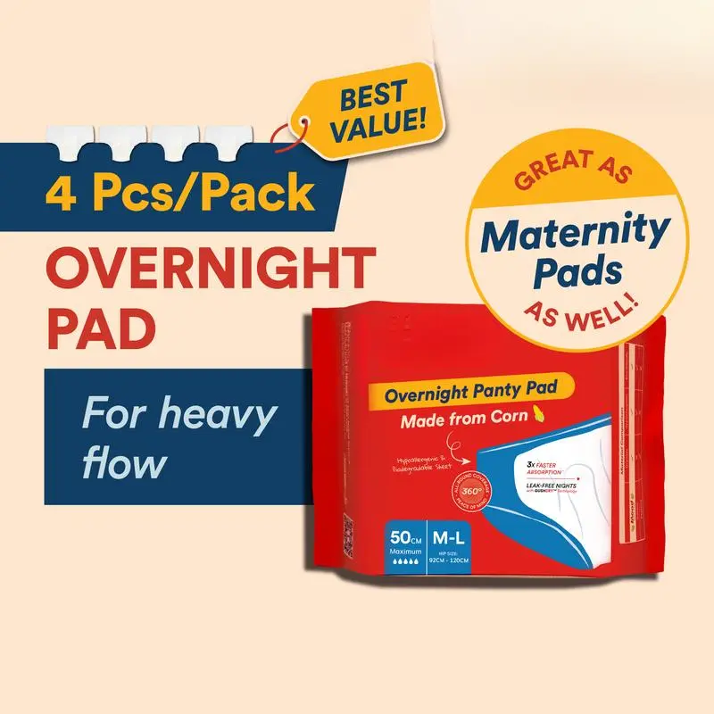 360° Leak-Free Protection Blood Overnight Panties Sanitary Pads [Suitable as Maternity Pad] - Comfort, Gentle