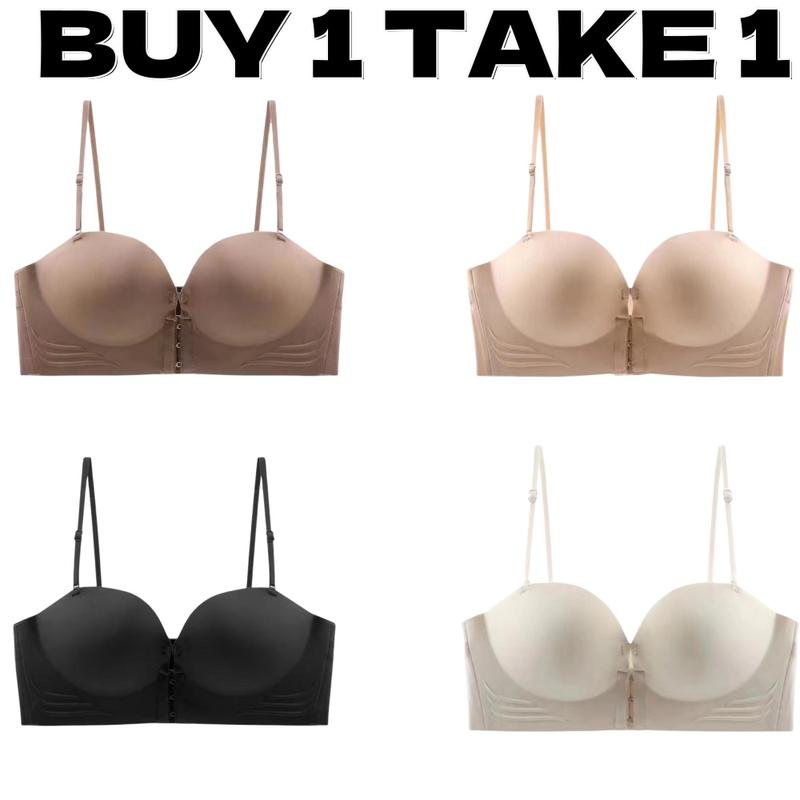 BUY 1 TAKE 1 Front Buckle Bra Gathered Non-slip Anti-sagging Wireless ...