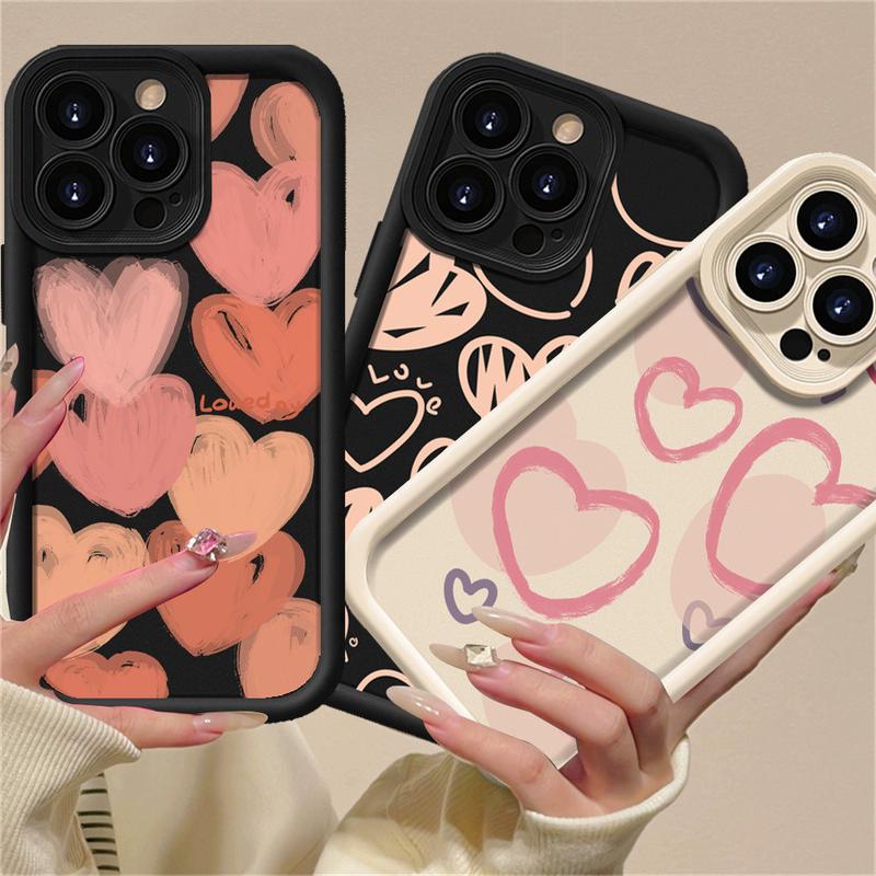 Vỏ mềm cho iPhone 15 Pro Max, 15 Plus, 14, 13, 12, iPhoneX, Xs Max, XR, 11Pro, 11Pro Max, 6, 6s Plus, 7, 8 Plus, SE 2020, 7P, 8P, tình yêu nguệch ngoạc, Rixuan 3C