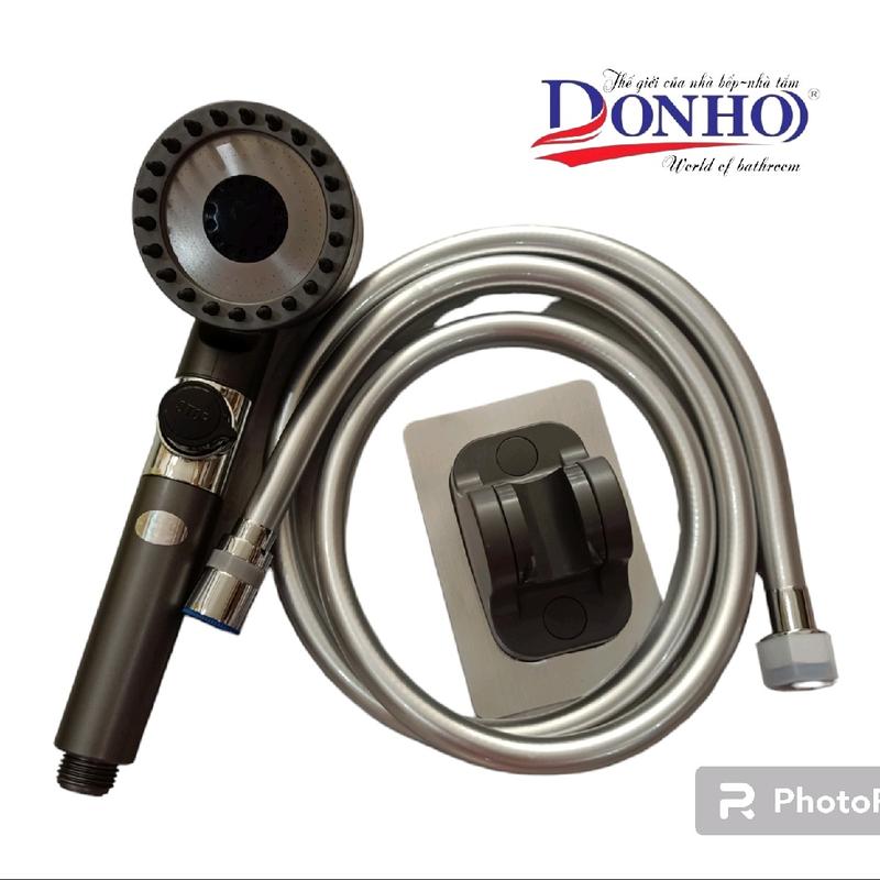 Bộ Sen Tắm Tăng Áp 3 Chế độ Mạ Nano Loại Thân To Nhựa ABS Cao Cấp, cài dán tiện lợi, Dây nhựa xám loại đẹp hệ thống vòi sen vòi sen mưa sentam loc combo thiet shower filter nước hoa sentăng đầu