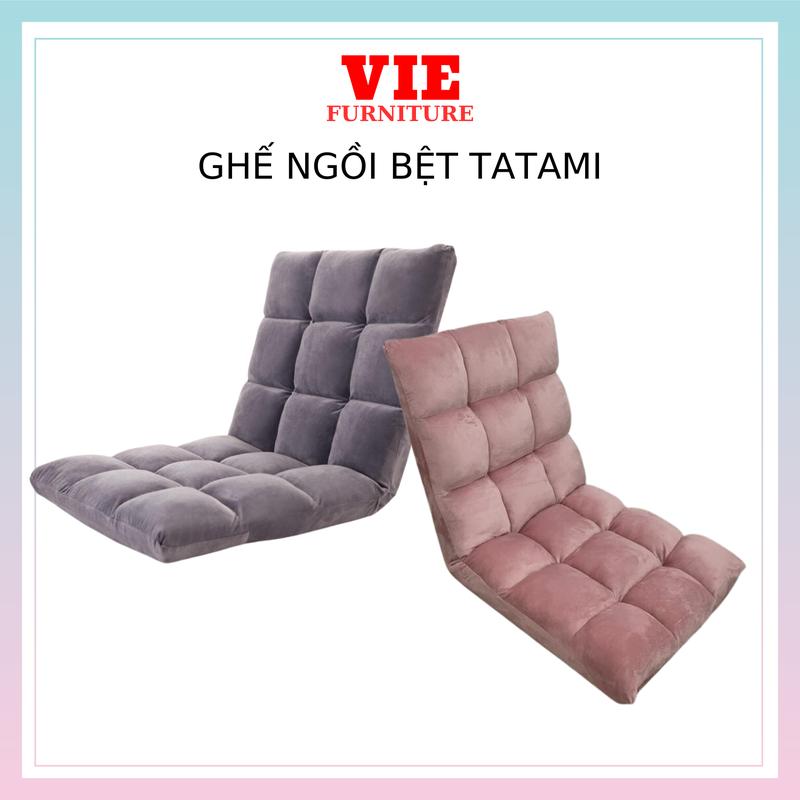 VIE Ghế Ngồi Bệt Tatami - Ghế Sofa Tựa Lưng Phong Cách Nhật Bản 5 Cấp Độ Ngồi - Khung Sắt Cứng Cáp Vỏ Bọc Nhung Mềm Mại