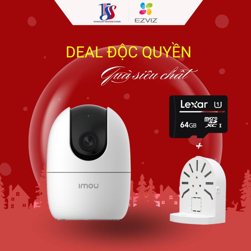 [DEAL HOT] Mua camera imou quay quét 360 độ A32EP 3MP tặng kèm thẻ 64Gb và giá dome treo tường - Bảo hành 2 năm imou  ranger
