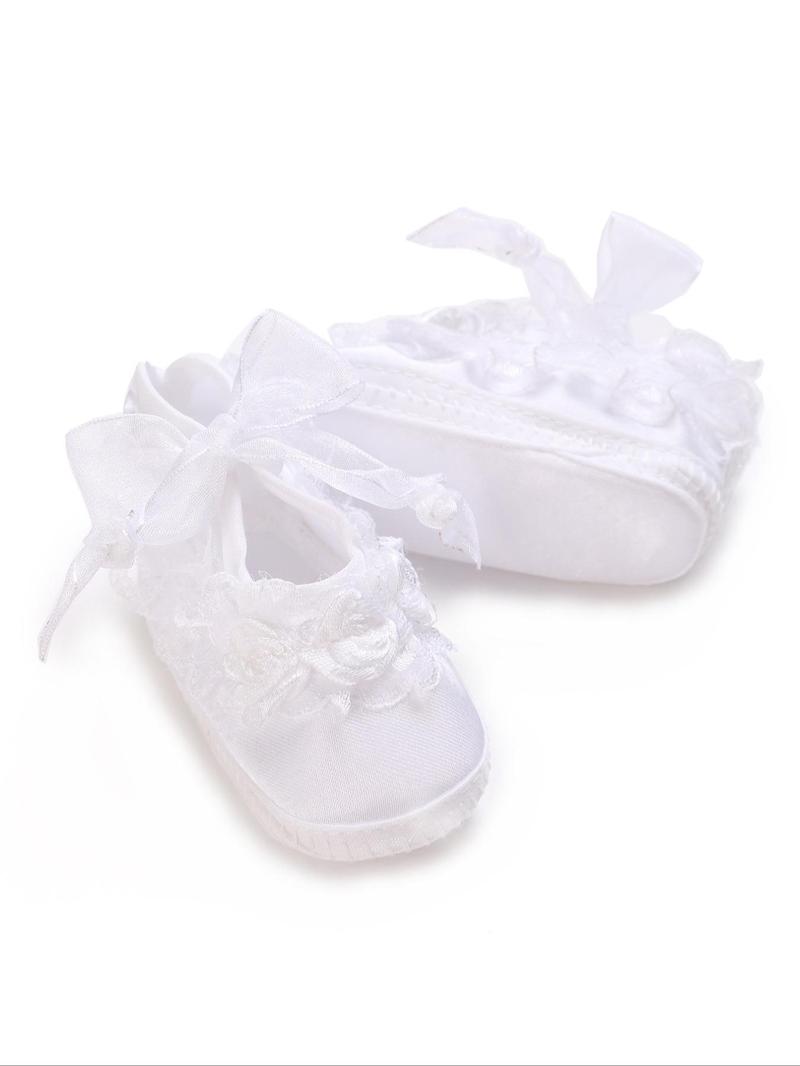 Product Introduction of Baby's Bow Decor Flower & Bowknot & Butterfly & Crown Design Flats, Cute Comfortable Lightweight Shoes, Newborn Infant Toddler Girls Shoes 4