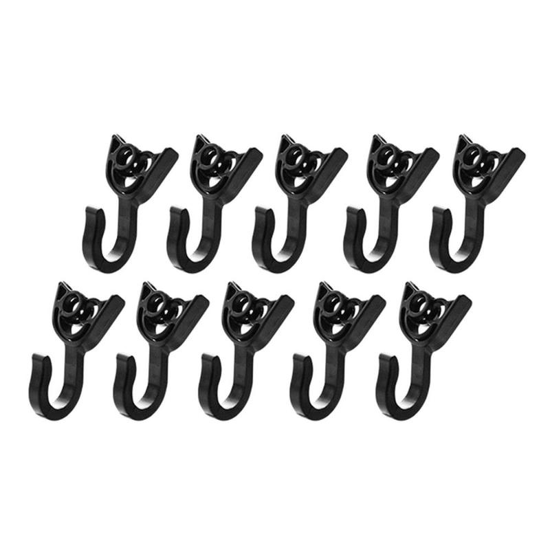 Set of 10 Plastic Hook Lights Tablecloth Clips Clips Indoor Outdoor Black 0