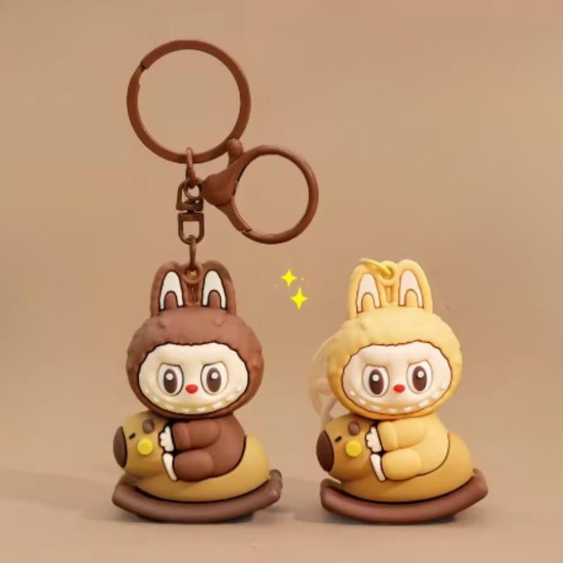 Product Introduction of Labubu Keychain Cartoon Keyring Charms Cute Kawaii Backpack Decoration Fashion Car Pendant Children's Birthday Gifts 0