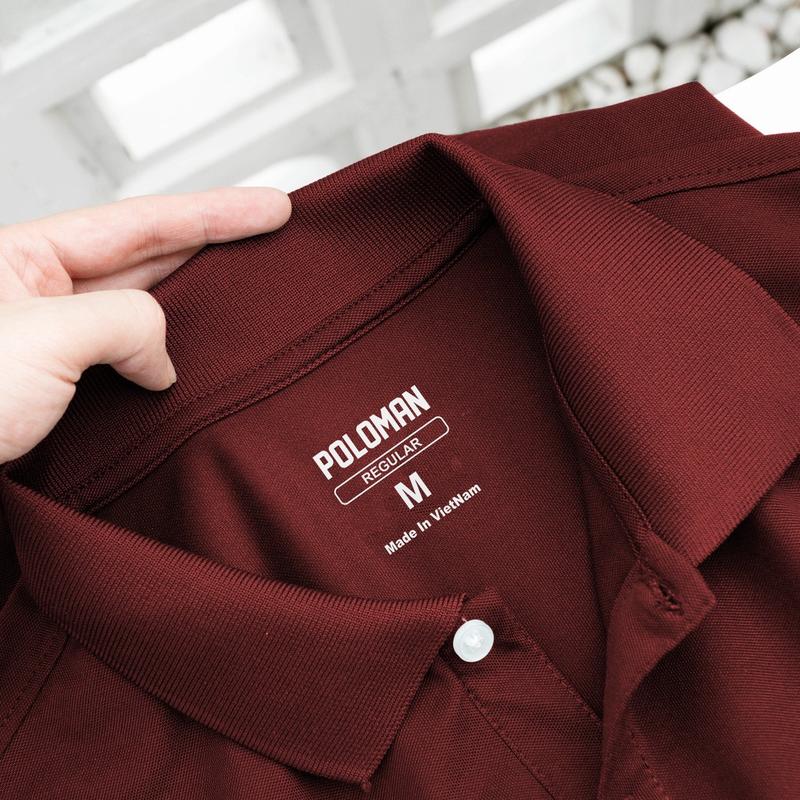 Áo thun POLOMAN nam cổ bẻ BASIC CVC vải cá sấu sang trọng, lịch lãm, thoáng mát - POLOMAN Menswear Top Có Cổ Ngắn Tay Shirt 5