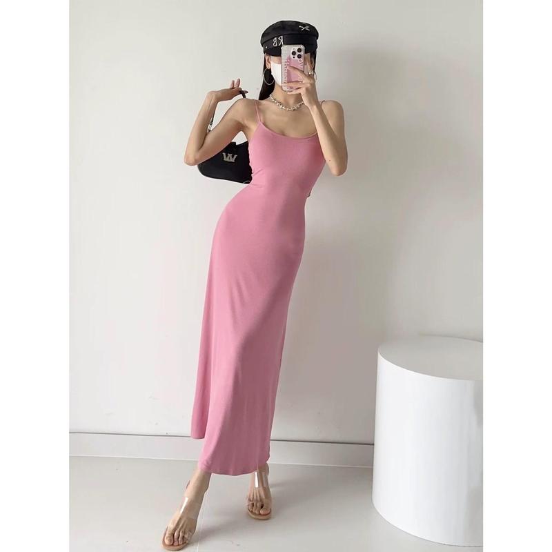7861 đầm dây đỏ maxi dáng dài nàng thơ tiệc sinh nhật bigsize nữ dễ thương đầm công sở trẻ trung 7