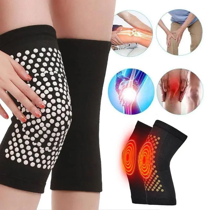 1 Pasang Terapi Magnet Bantalan Lutut Pereda Nyeri Tetap Hangat Diri Pemanasan Arthritis Pendukung Bernapas Patella Lutut Lengan
