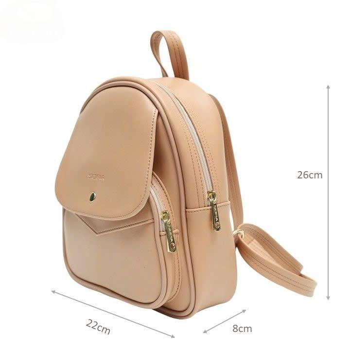 Product Introduction of Balo thời trang nữ Sofia size trung (size 26) màu bò, đen, nâu, cà phê, kem, hồng da, xanh lá - Balo nữ 0