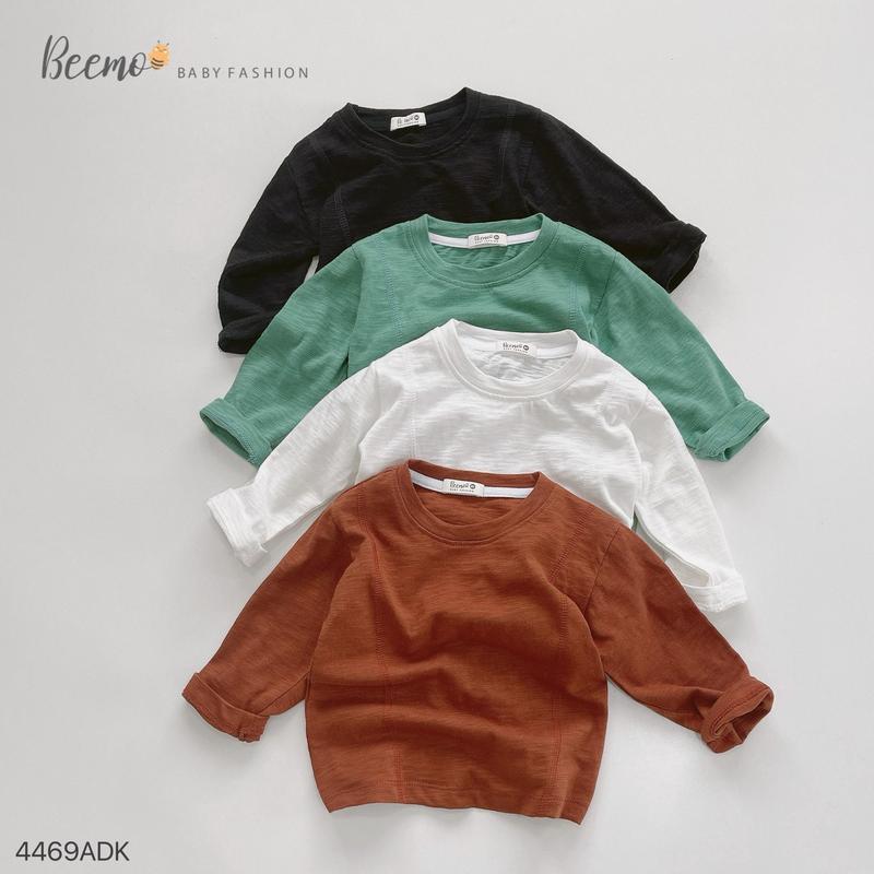Áo phông Beemo dài tay vải cotton xược mềm mại mặc thu đông cho bé 9-24kg 4469ADK