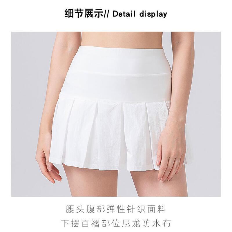 Product Introduction of Women's spring and summer running sports short cross sexy pleated tennis fitness skirt, half skirt 7