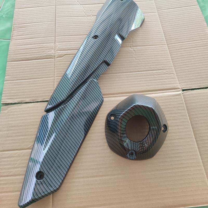 Ốp Pô Cacbon Exciter 155 Bền Bộ 2 Món Màu đen Trang trí Phụ kiện xe máy Phụ Tùng