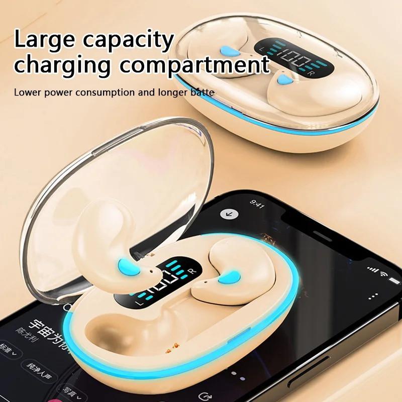 Product Introduction of X55 Sleeping Earbuds Wireless Mini Headphones TWS Bluetooth Earphone Stereo Hidden Headsets with Mic HD Call Waterproof Audio Electronic 2