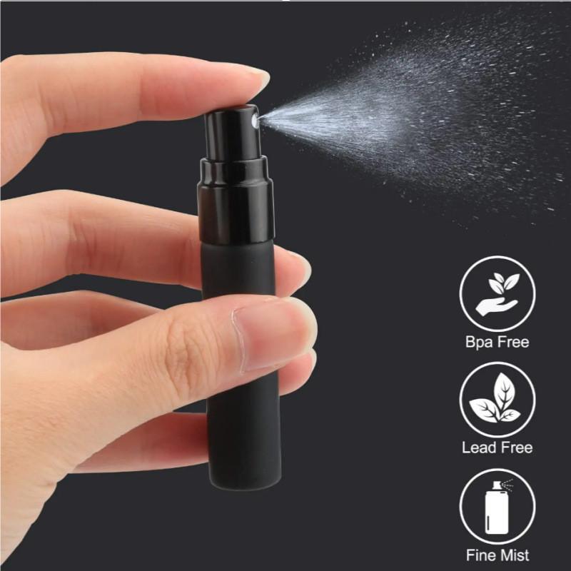 Product Introduction of Chai Xịt Thủy Tinh, Màu Đen, Có Sẵn Trong 5ml Và 10ml, Bình Xịt Nước Hoa, Có Thể Nạp Lại, Thích Hợp Cho Du Lịch, Bình Xịt Sương Mịn, Chai Xịt Mẫu Nước Hoa Chất Lỏng, Chai Xịt Bình Xịt 14
