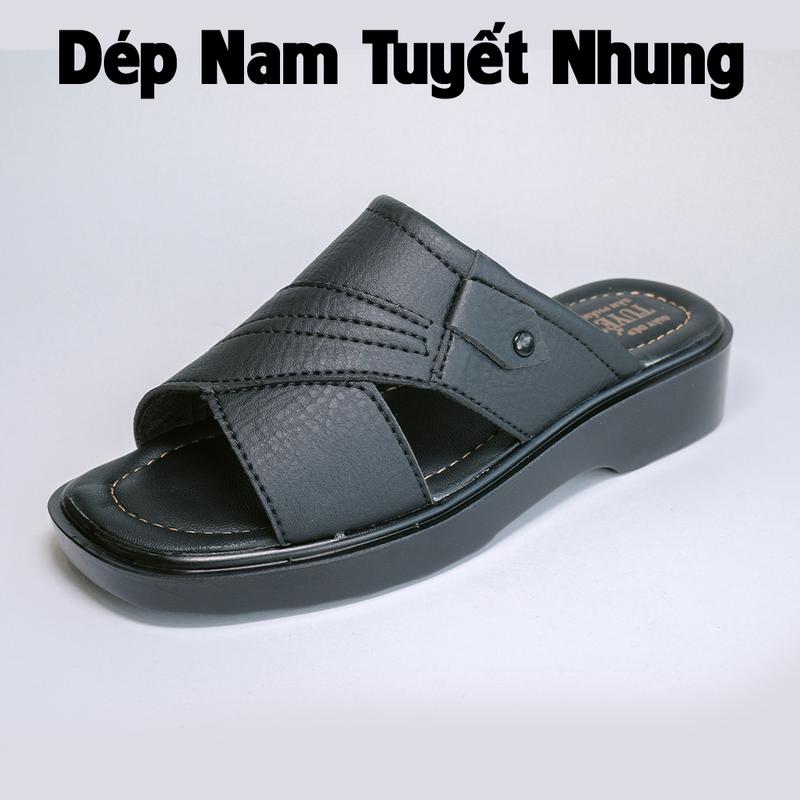 Dép nam đế cao 4cm bản nút màu nâu/đen [form nhỏ] 7