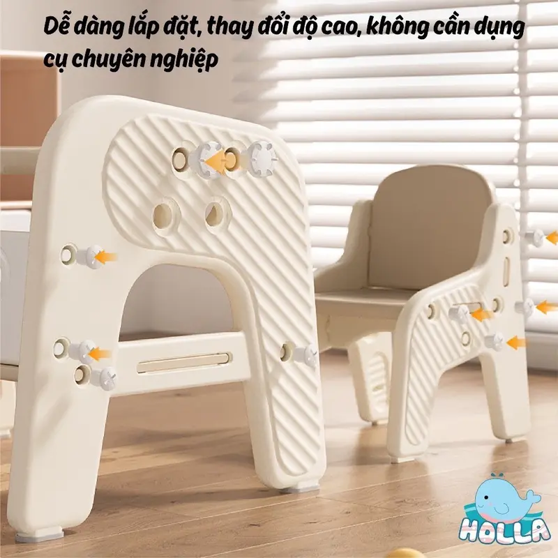 ￼Bộ Bàn Ghế Đa Năng HOLLA HL 10227 Bảng Vẽ Kiêm Bàn Học Thông Minh Tặng Kèm Ghế Cho Bé 5