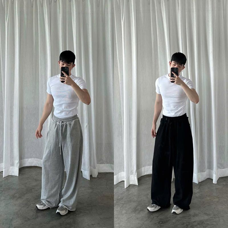 FABULOUS Quần Nỉ Chân Cua Phối Rách Form Rộng Nam Nữ Women Pants