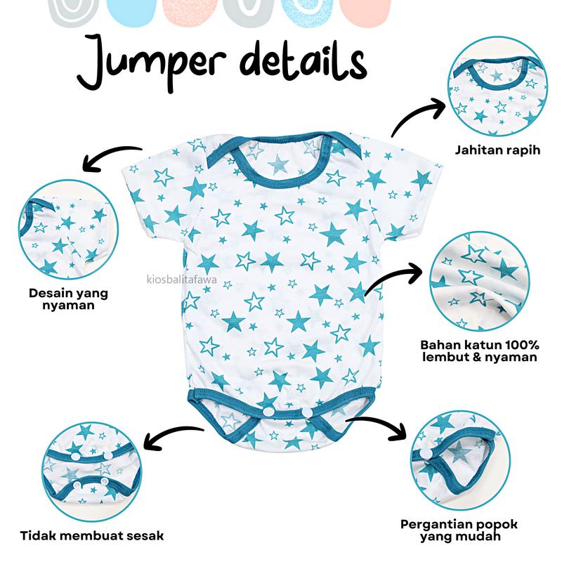 (ISI 4) Jumper Bayi Paket Lahiran SNI 0-6 Bulan Kado Baby New Born Bayi Perempuan Laki Laki Set Kaos Bayi Jamper 0-3 Bulan Kiosbalitafawa 4