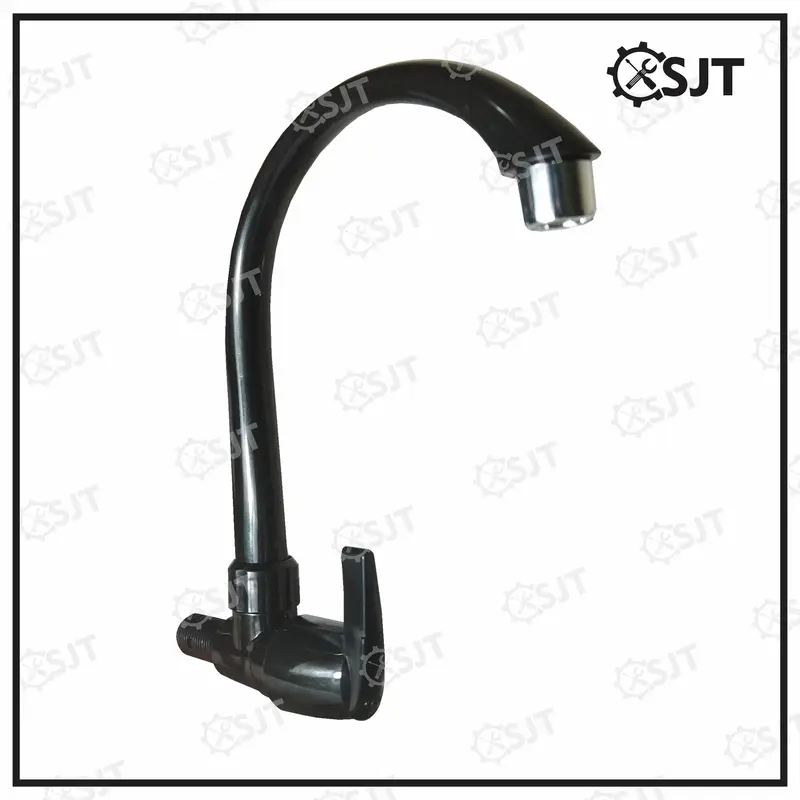 SJT - Kran Angsa Model Engkol PVC / Kran Air Cuci Piring Plastik Model Angsa Keran Ungu Wastafel Tanpa Garansi 2