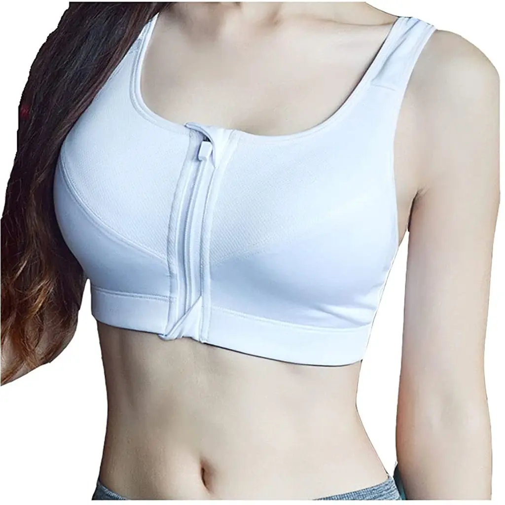 Sports Bra Women Crop Top Push Up Fitness Sportswear Fitness Zipper Underwear Running Shockproof Quick Dry Bras 5XL Plus Size