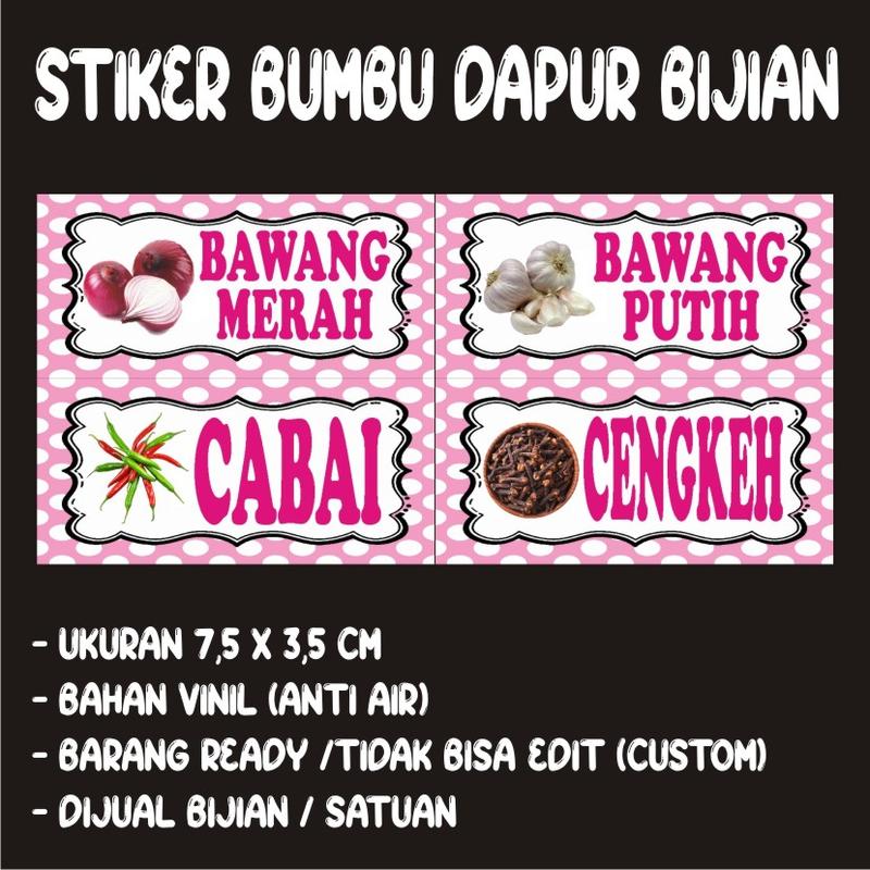 Product Introduction of (KODE S13 ) STIKER BUMBU|LABEL BUMBU|STIKER BUMBU DAPUR|NAMA BUMBU|BUMBU DAPUR|BUMBU REMPAH|STIKER WATERPROOF|STIKER TAHAN AIR DAN MINYAK 47