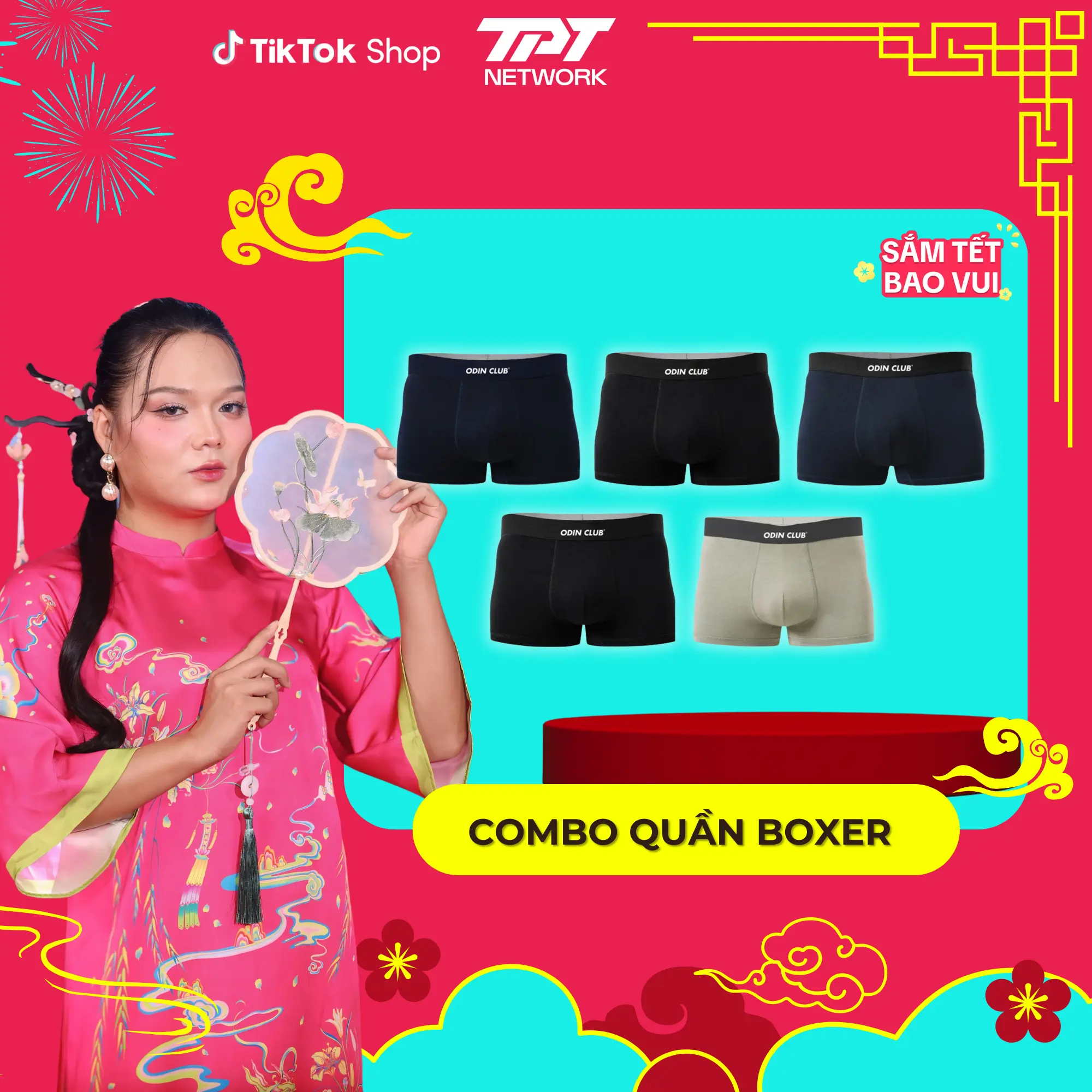[ODIN x Phạm Thoại] COMBO Quần lót nam Boxer ODIN CLUB