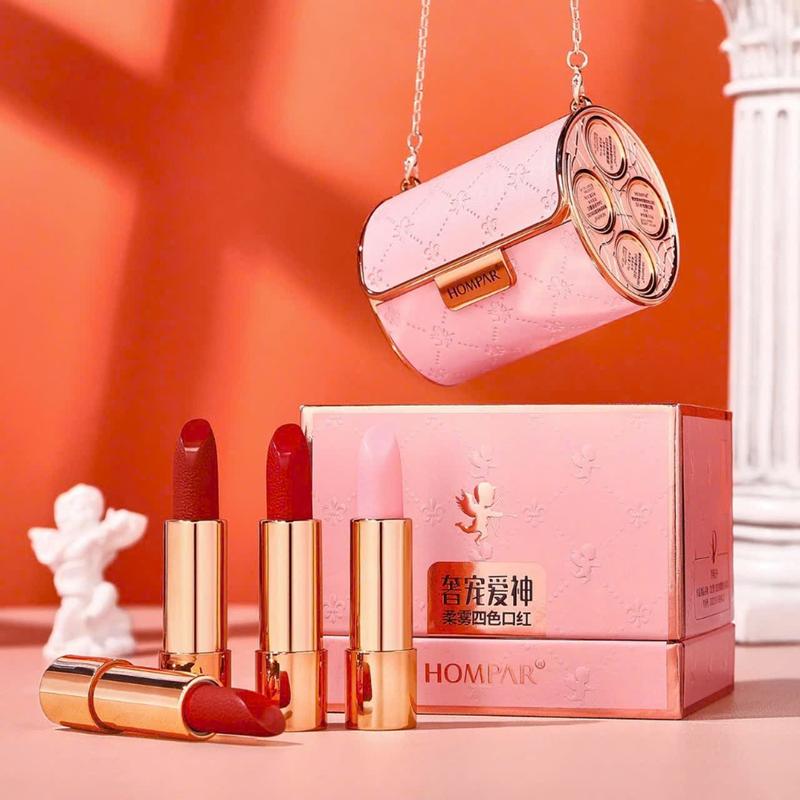  Set Son Túi Xách 3 Cây 4 Cây Siêu Xinh Sang Trọng Cosmetic Nữ Quà Tặng Son Môi Mỹ Phẩm Trang Điểm 