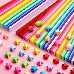 Papel para Origami de Colores Mixtos, 540pcs de Papeles para Origami de Estrella, Papel Decorativo Hazlo Tú Mismo para Niños y Adultos, Suministros Creativos para Oficina
