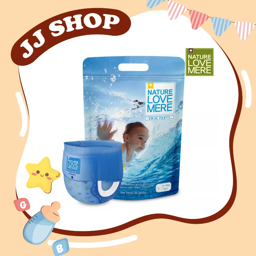 Túi 3 Miếng Tã Bỉm Quần Bơi NATURE LOVE MERE Cao Cấp Hàn Quốc - Size L / XL Bỉm Cho Bé