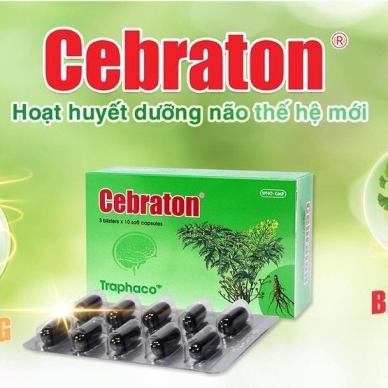 Viên uống Cebraton Traphaco hoạt huyết dưỡng não, bổ não (5 vỉ x 10 viên)