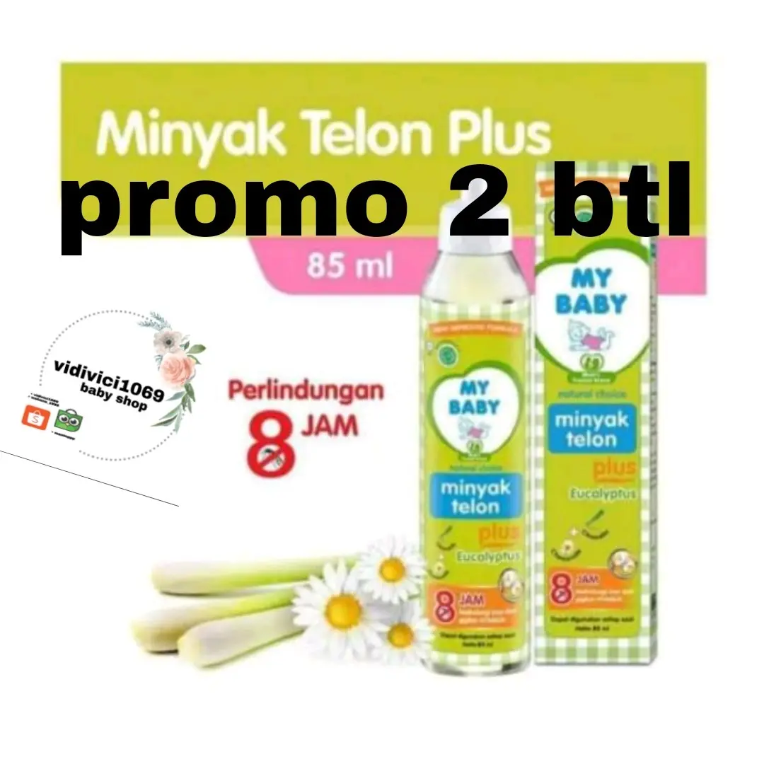 2botol my baby minyak telon plus Eucalyptus 8 jam