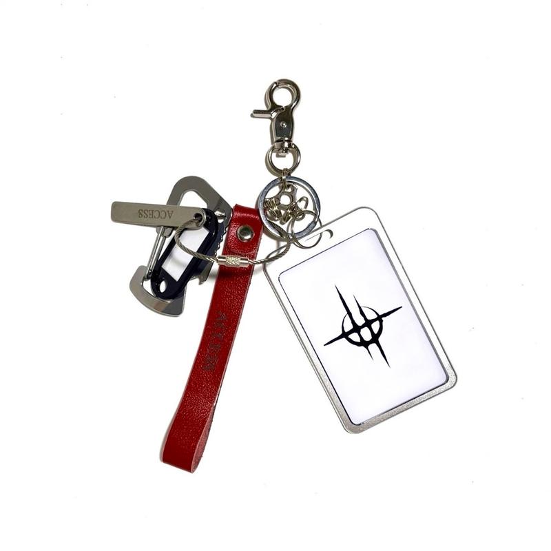 Móc khoá keychain Access da bò card holder kim loại Opium Keychain 6