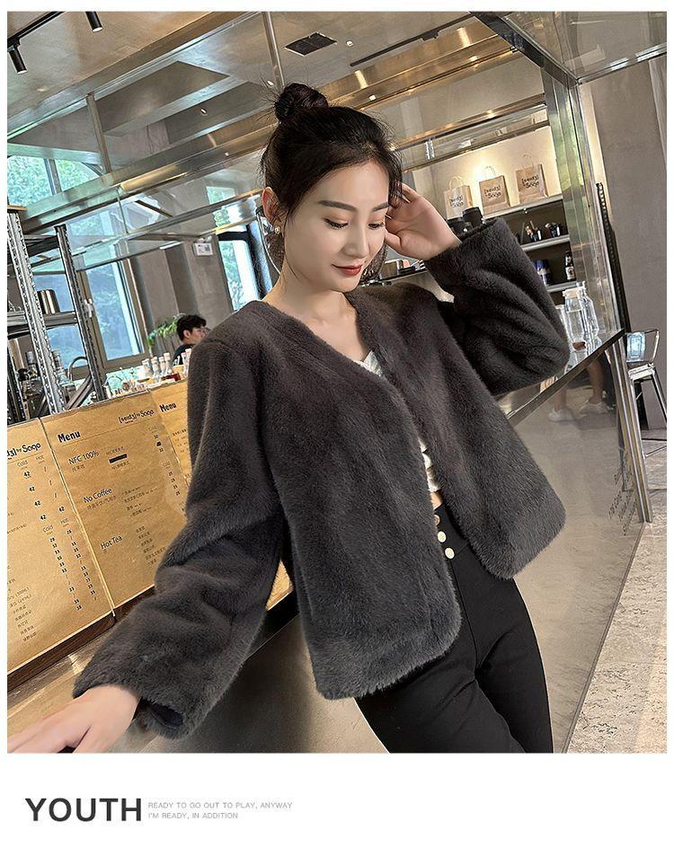 Product Introduction of Áo Khoác Lông Thú Thân Thiện Với Môi Trường, Dành Cho Nữ, Ngắn, Nhồi Bông Lông Chồn Giả Cao Cấp, Đa Năng, Áo Cardigan Bông Chần Bông, Thích Hợp Cho Mùa Thu Và Mùa Đông, Hàng Mới Về Năm 2024 22