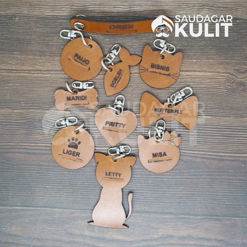 LIONTIN KALUNG KUCING BENTUK CUSTOM GRATIS UKIRAN NAMA 1