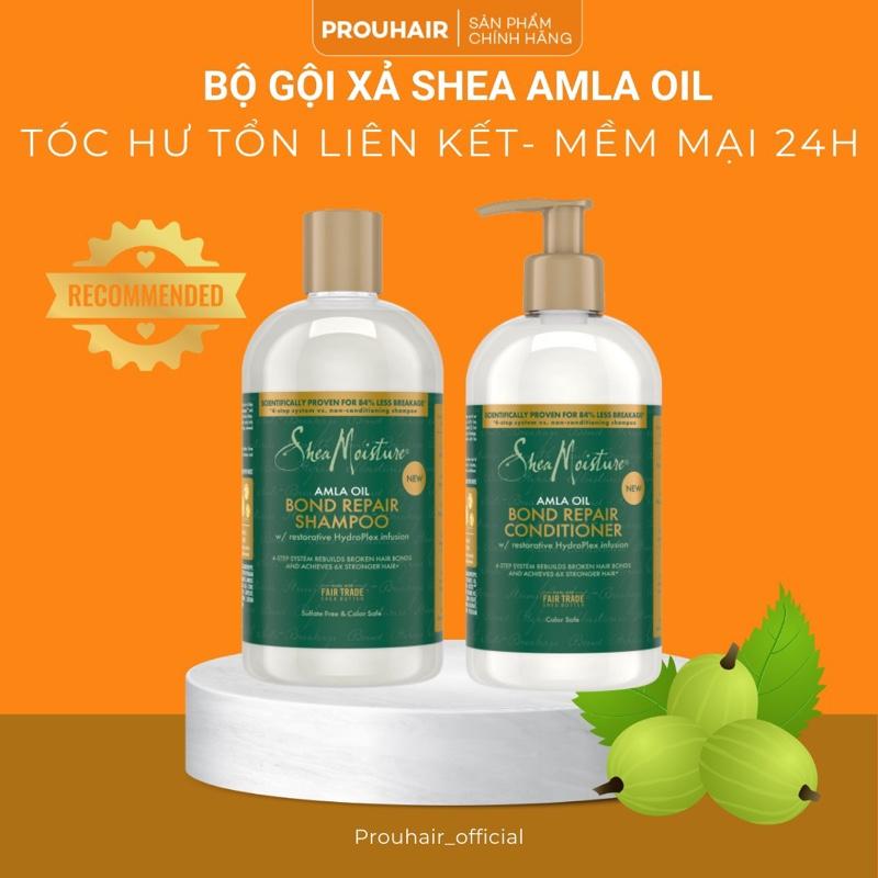 DẦU GỘI XẢ SHEA MOISTURE AMLA OIL BOND REPAIR  PHỤC HỒI LIÊN KẾT TÓC HƯ TỔN