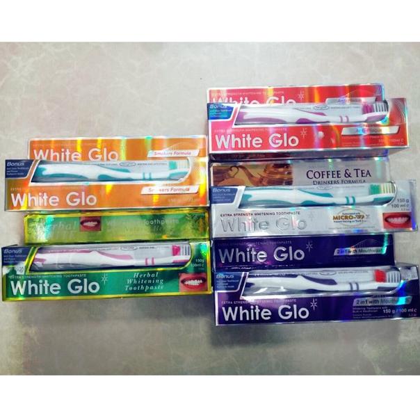 Kem đánh răng kèm bàn chải White glo Trắng răng sạch mảng bám 150g 2
