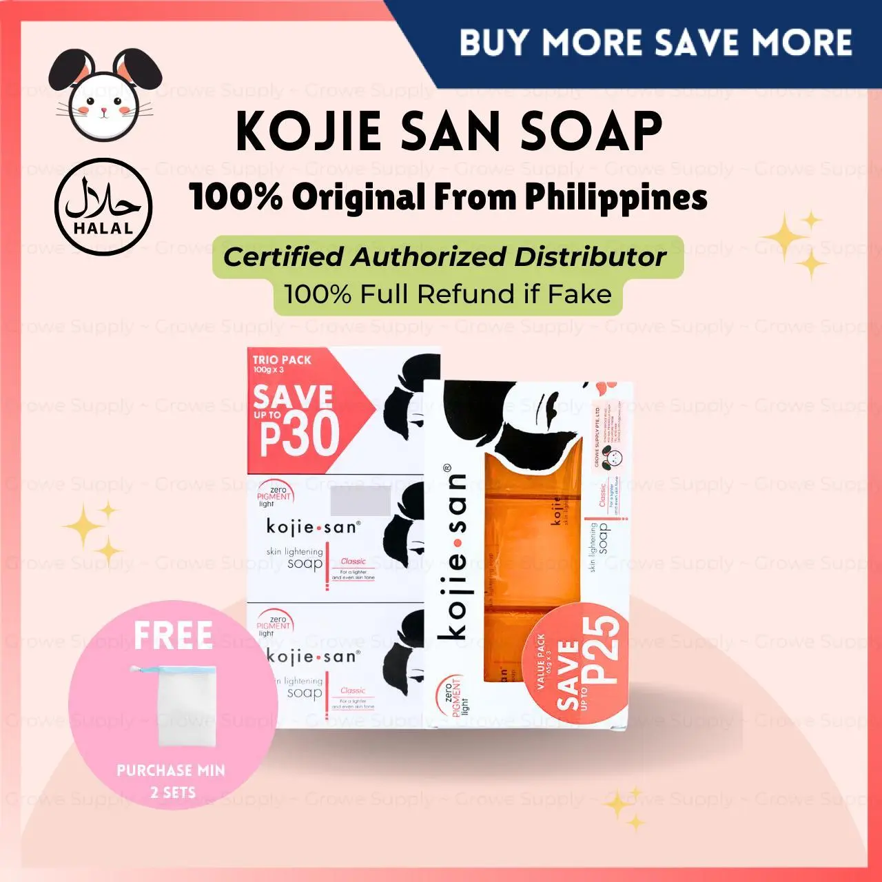 [SG INSTOCK] Kojie San Skin Lightening Kojic Acid Soap - 2 Bars x 65g/135g - Body Care, Comfort