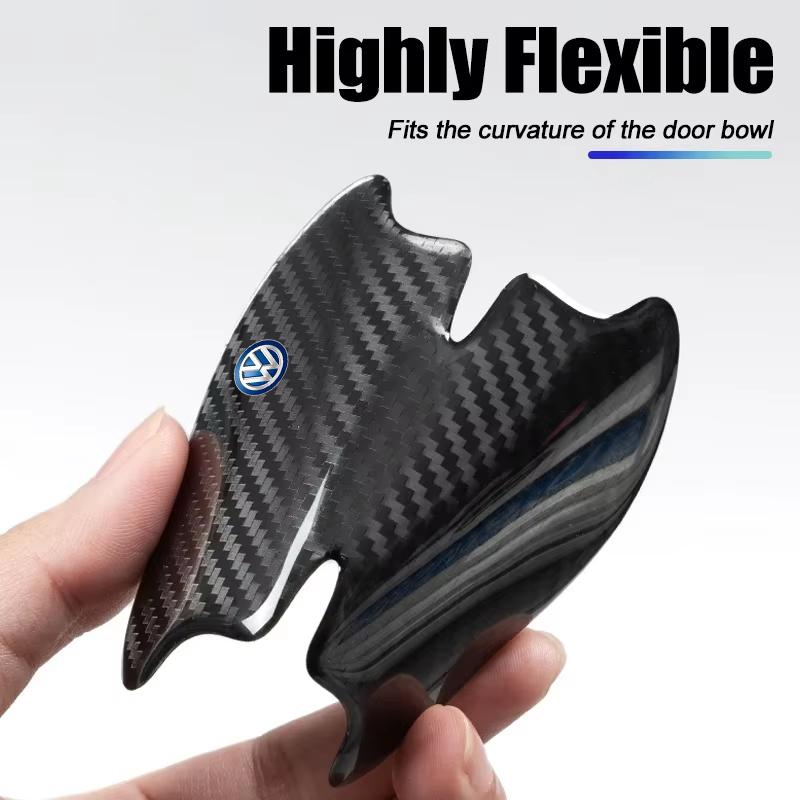 Product Introduction of Car Door Carbon Fiber Protection Sticker Handle Film Door Bowl Protector For Volkswagen VW Polo Jetta Golf mk6 mk7 Beetle Passat b7 Tiguan Vento Car Sticker 1
