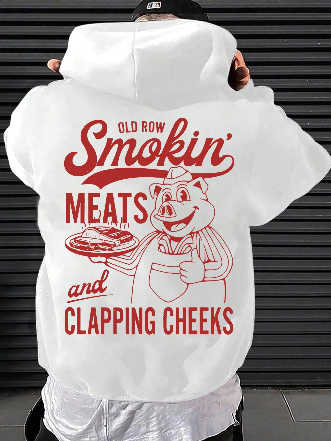 Men's Cartoon Pig & Letter Print Drop Shoulder Hoodie, Fashion Casual Regular Fit Drawstring Pocket Hooded Sweatshirt for Daily Holiday Outdoor Wear, Men Clothes for Spring & Fall, Men's Clothing