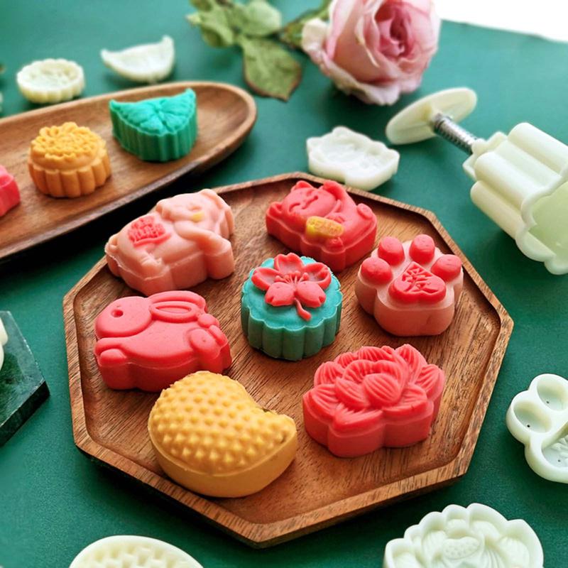 Chao Cookie Stamp Moon Cake Mold Hand Press for Mid-Autumn DIY - TikTok ...
