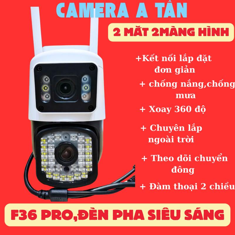 Camera Yoosee F36 PRO TRẮNG Wifi Ngoài Trời 2 Mắt [TẶNG HỘP KT KHI MUA KÈM THẺ] Xem cùng Lúc , Góc Rộng, Đàm Thoại, Chống Nước Bảo Hành 12 Tháng